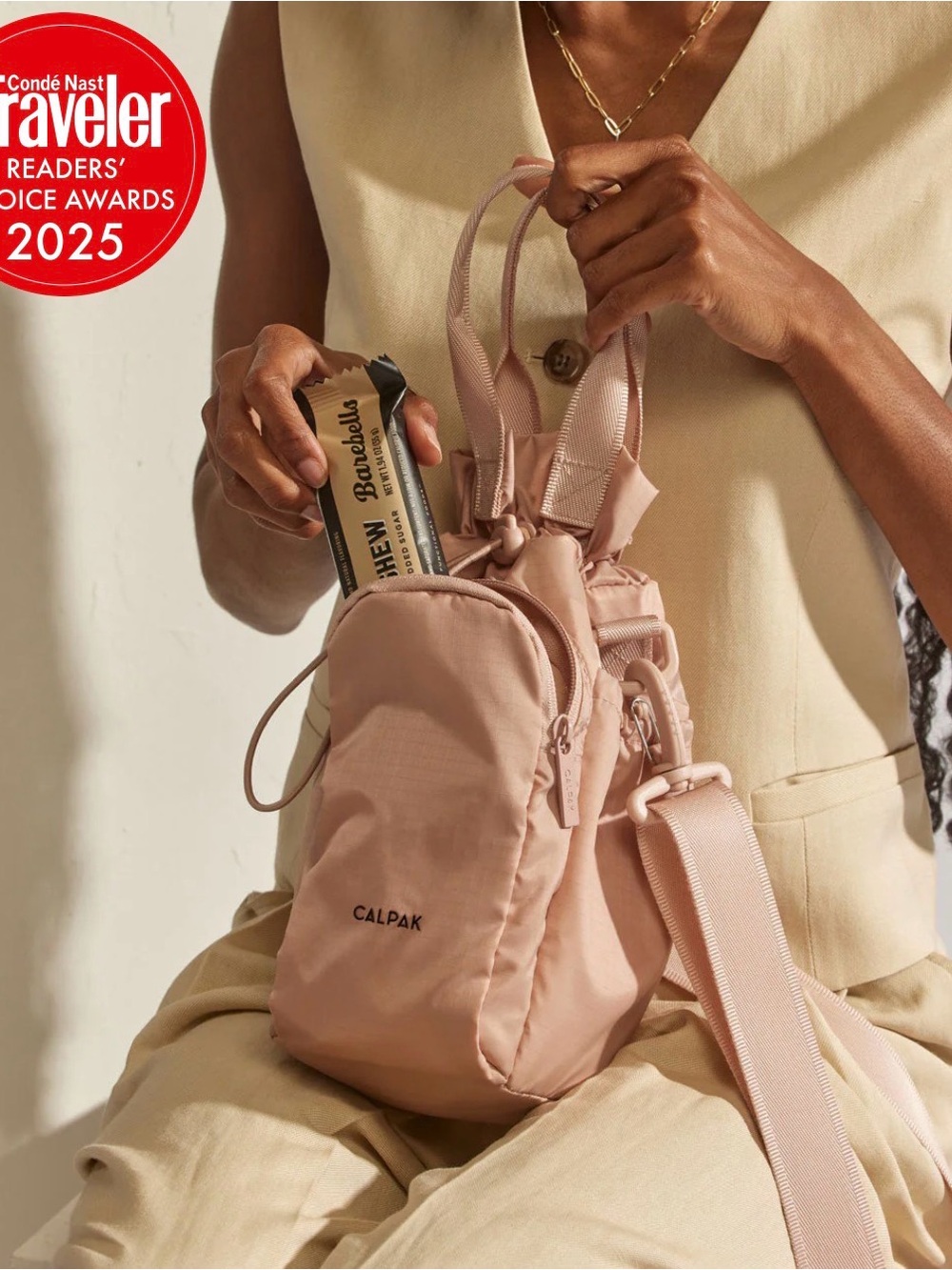 Calpak Water Bottle Holder in Mauve